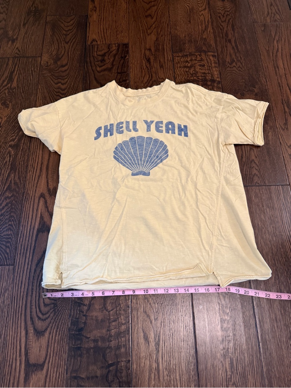 aerie Pale Yellow Oversized Crewneck Tee XS